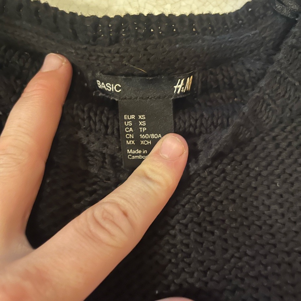 H&M Charcoal Knit Pullover